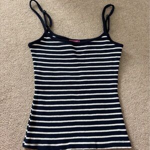 Edikted Navy and White Striped Tank Top